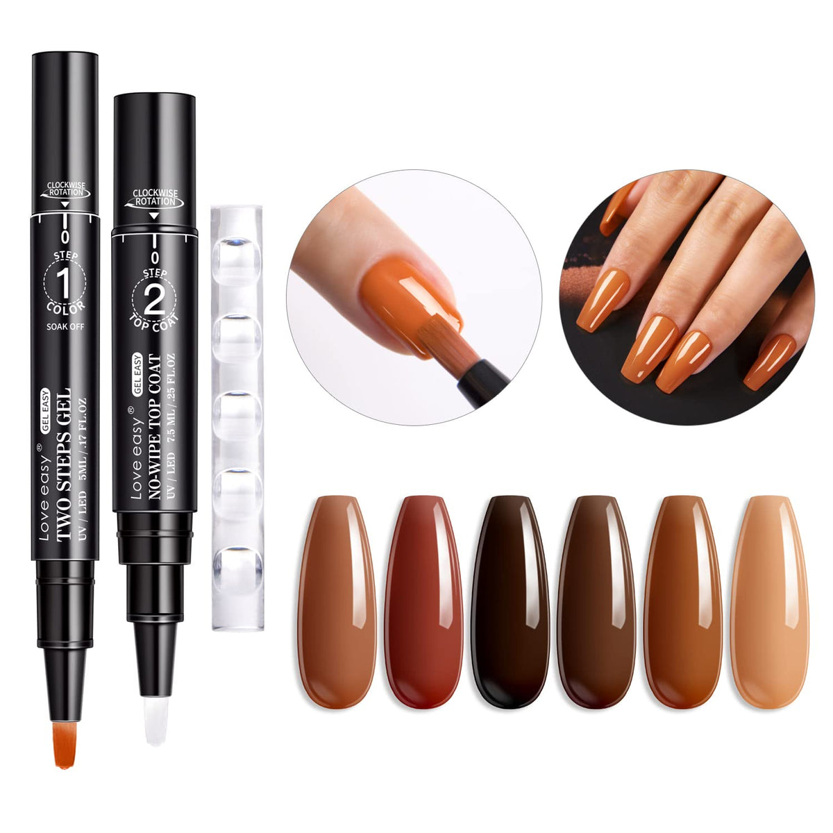 Love easy front packaging showing brown series and kit contents benefit: travel-ready
