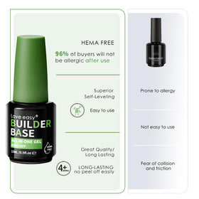 Love easy gel texture close-up highlighting smooth self-leveling finish