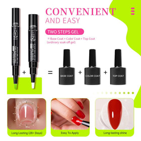 Love easy topcoat pen showing glossy protective finish