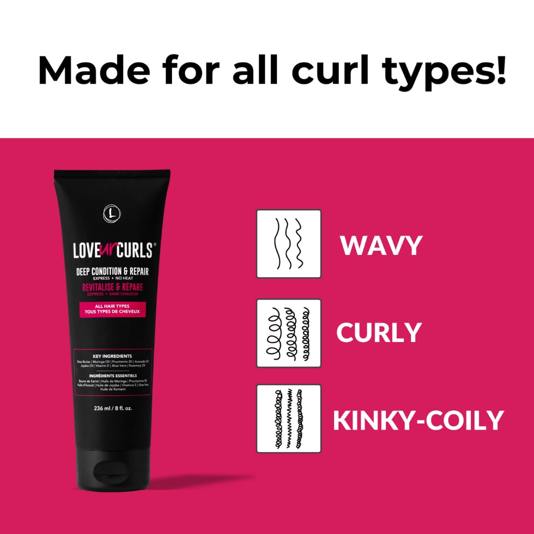 Love Ur Curls applied to wet curls in hand, showing slip for gentle detangling