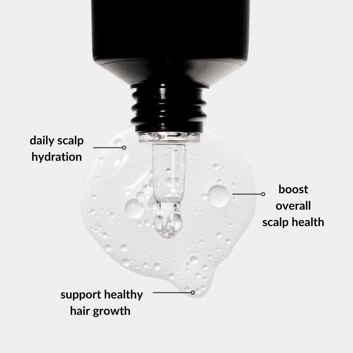 Love Ur Curls applicator tip delivering targeted drops for precise scalp treatment benefit