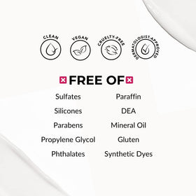 Love Ur Curls back label close-up listing clean, vegan formula benefits
