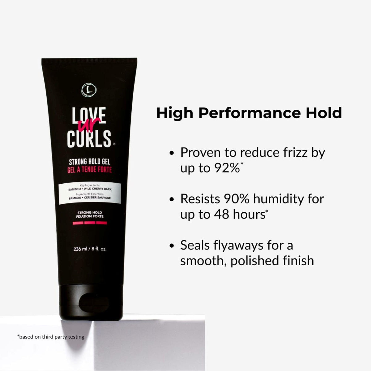 Love Ur Curls comparison showing reduced frizz and enhanced curl clumps