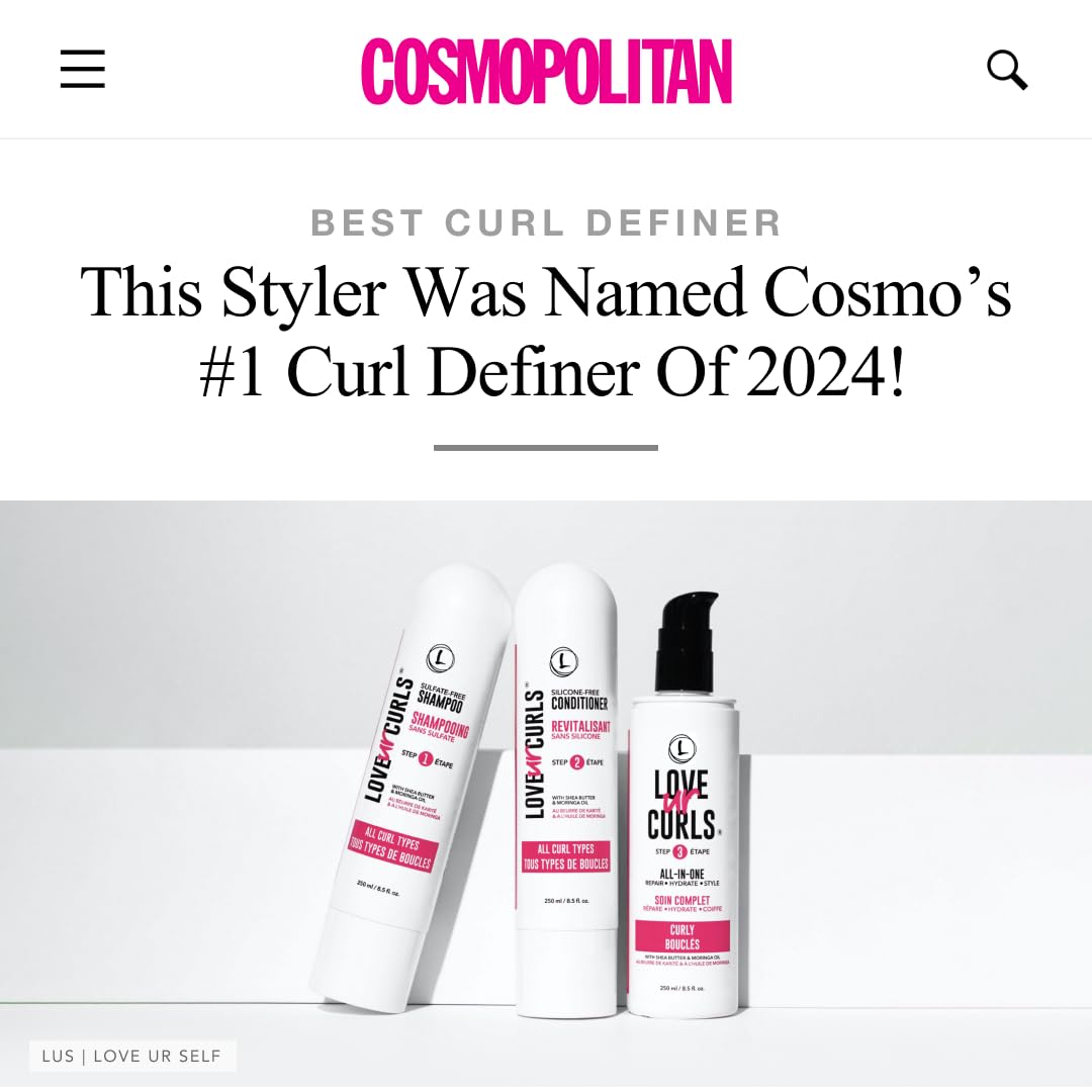 Love Ur Curls conditioner creamy texture highlighting slip and detangling