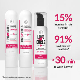 Love Ur Curls conditioner cream texture demonstrating slip and detangling benefit
