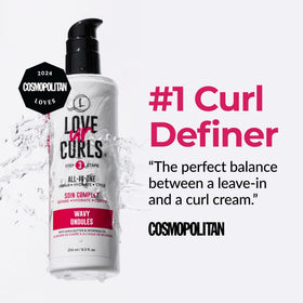 Love Ur Curls cream texture close-up showing lightweight, non-greasy finish