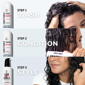 Love Ur Curls all-in-one curl cream on hand for soft defined styling
