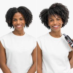 Love Ur Curls label close-up highlighting clean ingredients and benefits