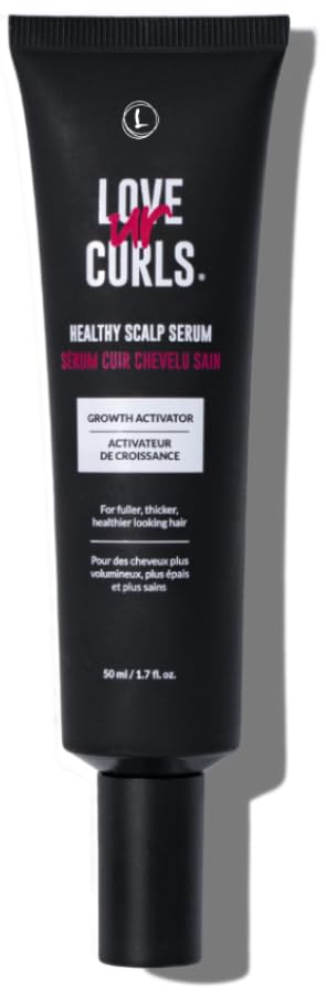 Love Ur Curls front bottle showing label and sleek packaging benefit: clear product identity