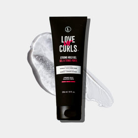 Love Ur Curls front packaging showing product benefits and hold