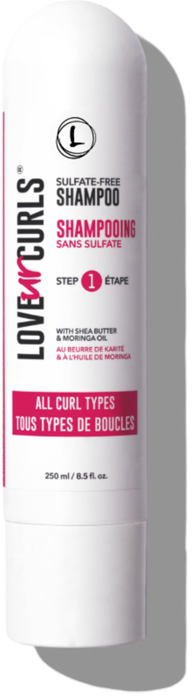 Love Ur Curls front bottle view showing clean branding and moisturizing benefits