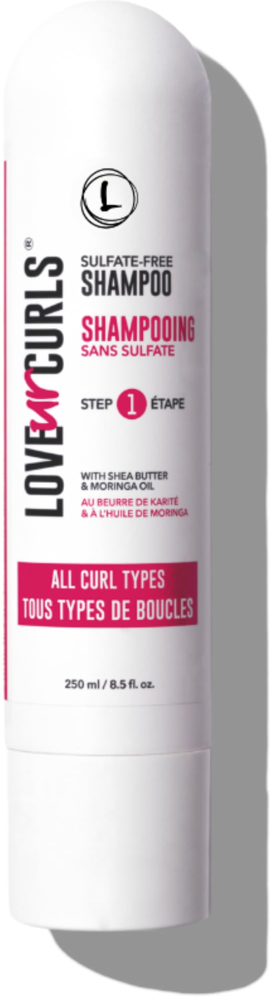 Love Ur Curls front bottle view showing clean branding and moisturizing benefits
