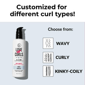 Love Ur Curls shea butter and moringa oil ingredients displayed, nourishing benefits
