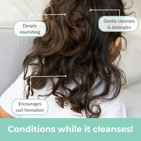 Love Ur Curls child enjoying hair wash showing gentle care