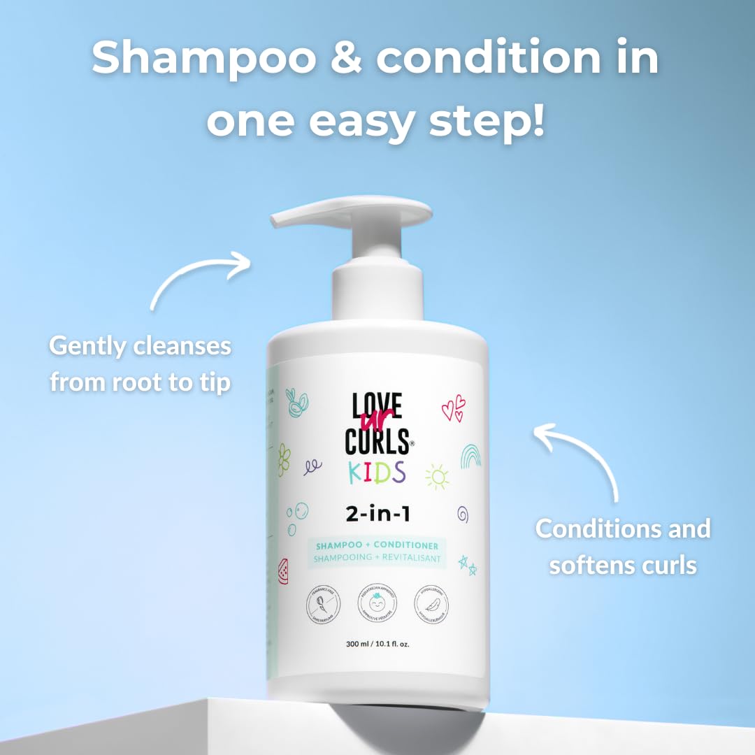 Love Ur Curls pouring creamy texture demonstrating slip for detangling