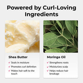 Love Ur Curls label closeup showing vegan, cruelty-free, and gluten-free benefits