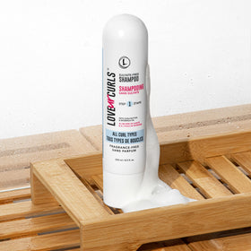 Love Ur Curls lather texture closeup highlighting gentle foam and effective cleanse