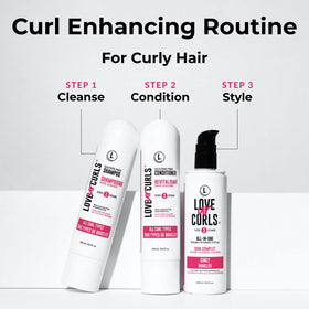 Love Ur Curls shampoo pump closeup highlighting gentle cleanser benefit