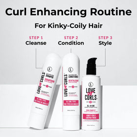 Love Ur Curls shampoo pump dispensing cleansing formula for gentle moisture