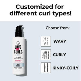 Love Ur Curls 250mL in hand for scale showing travel-friendly size