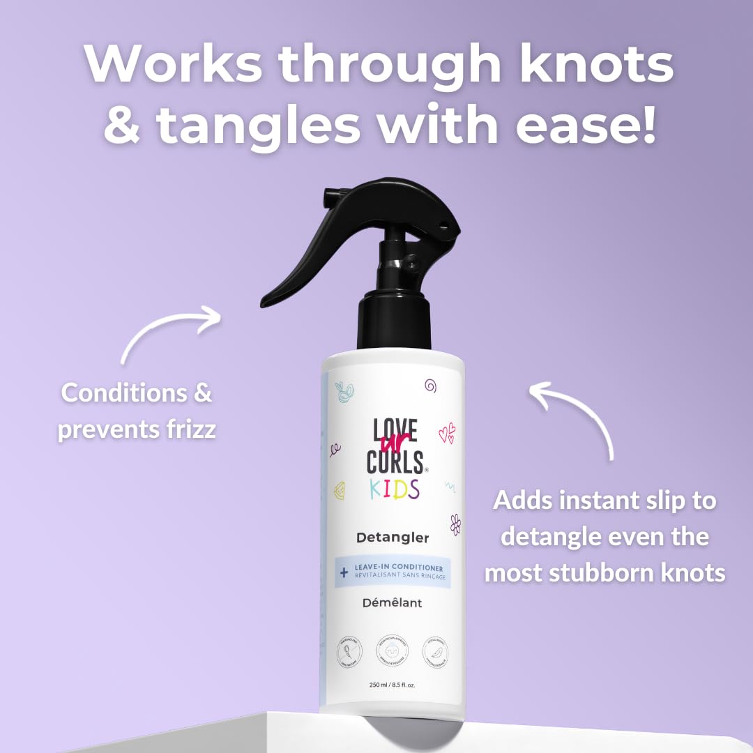 Love Ur Curls spray mist in action for effortless detangling