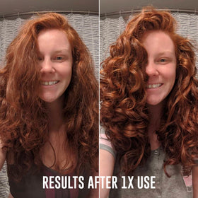 Love Ur Curls all-in-one styler cream in hand for easy application and definition