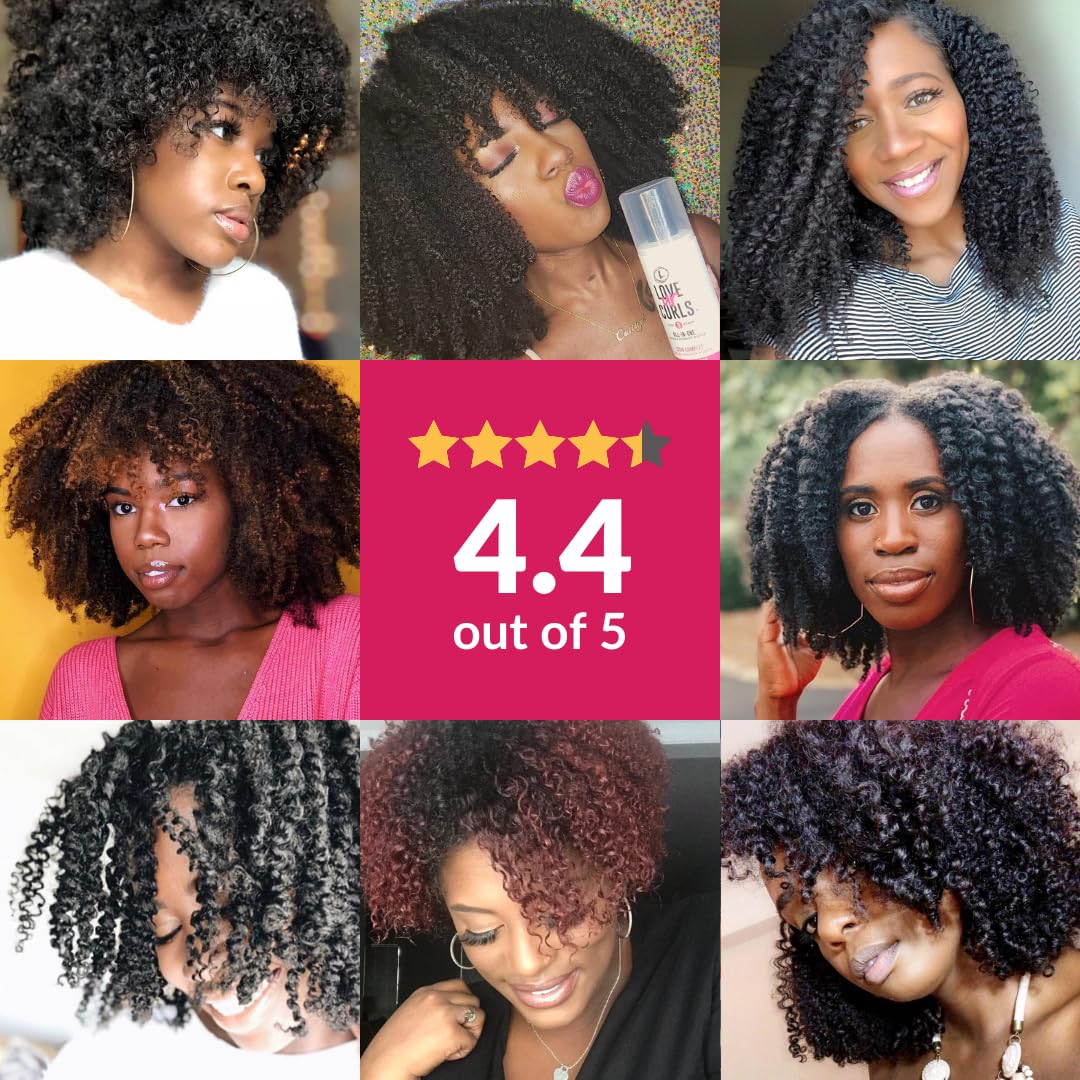 Love Ur Curls before and after styling showing reduced frizz and enhanced curl pattern