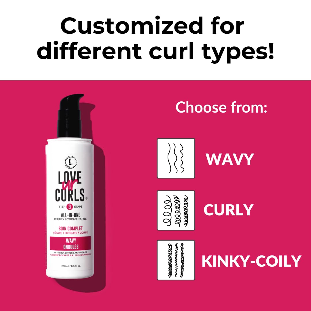 Love Ur Curls conditioner texture close-up showing creamy hydration