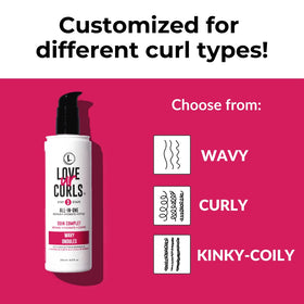 Love Ur Curls conditioner texture close-up showing creamy hydration