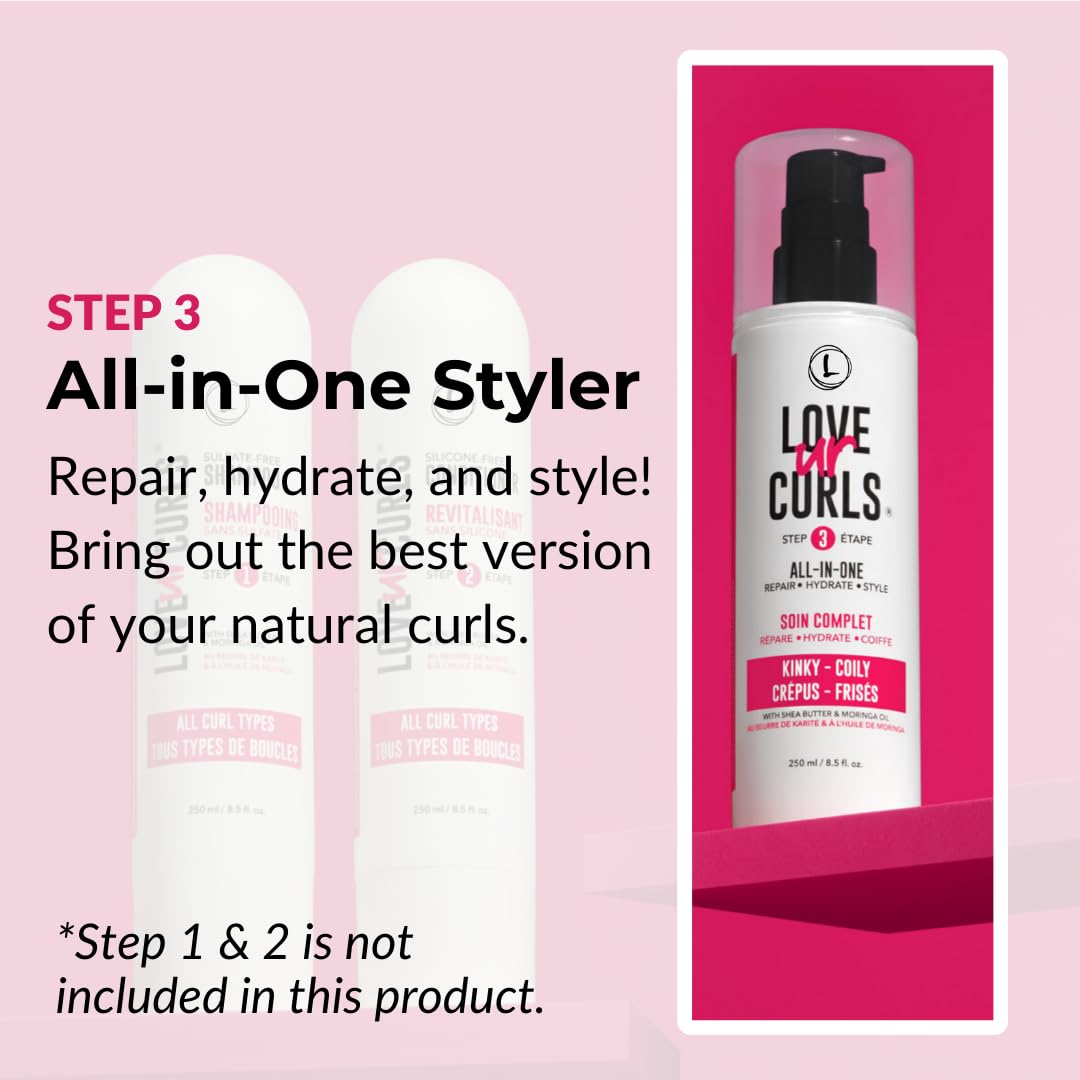 Love Ur Curls cream texture close-up illustrating smooth slip and hydrated hair benefit