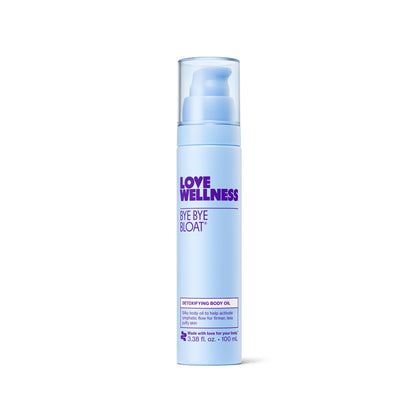 Love Wellness bottle front view showing clean packaging and benefits