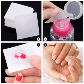 LoveBB pad soaked with remover being used on nails for clean removal