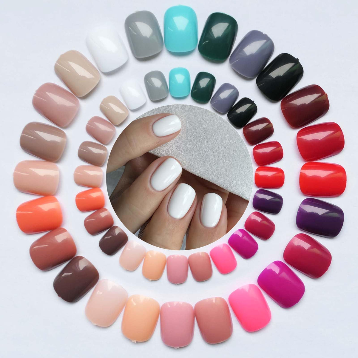 LoveOurHome child wearing short squoval nails for playful, safe manicure