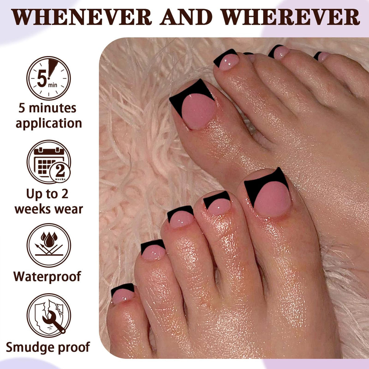 LoveOurHome size comparison on foam toes for proper fit guidance