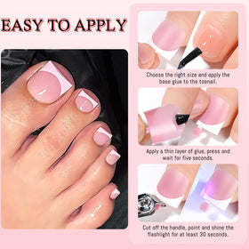 LoveOurHome worn on feet at the beach providing instant polished pedicure