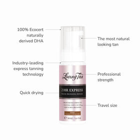 Loving Tan mousse texture swirl highlighting quick-developing color