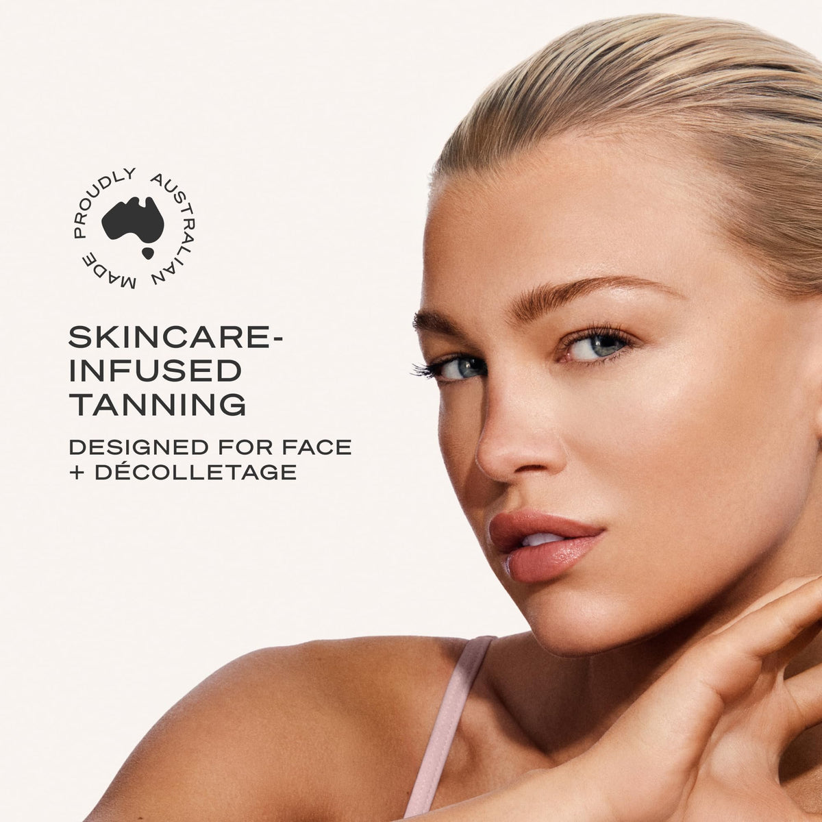 Loving Tan tinted guide applied on hand for even coverage demonstration