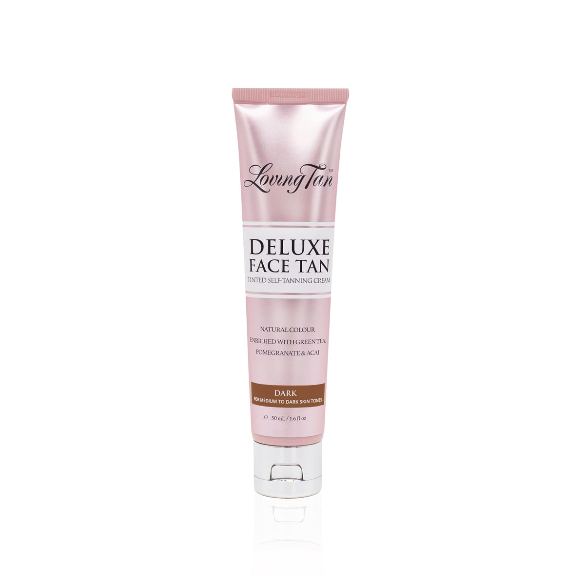Loving Tan front bottle view showing packaging and size benefit