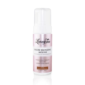 Loving Tan deluxe mousse front packaging showing product and benefits