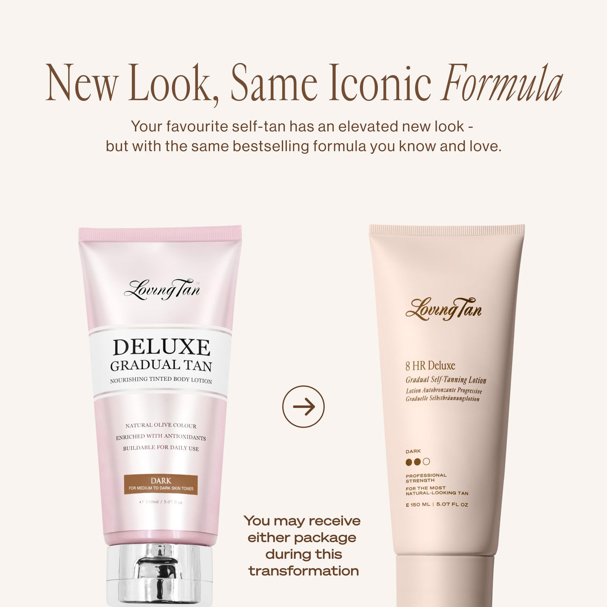 Loving Tan creamy lotion texture close-up showing smooth absorbent formula benefit