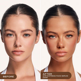 Loving Tan tinted guide on skin during application for precise, streak-free tanning