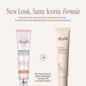 Loving Tan cream texture close-up demonstrating lightweight absorbent finish and smooth spread