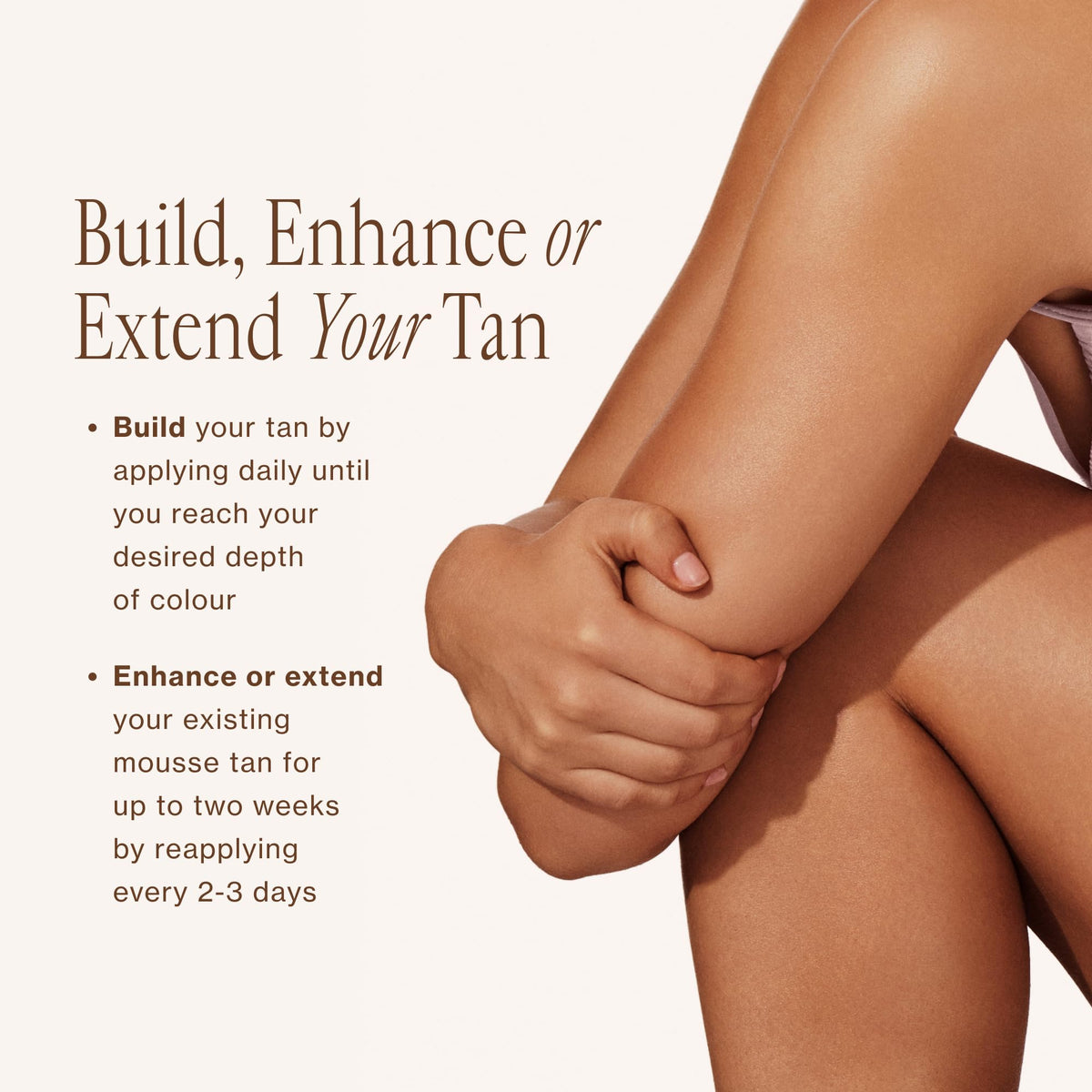 Model with natural tan from Loving Tan lotion, ready-for-beach radiance