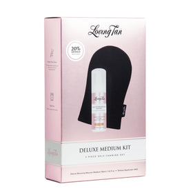 Loving Tan mini kit in hand showing compact size for travel convenience