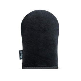 Loving Tan mitt front view showing smooth application surface and clean edges for even tanning