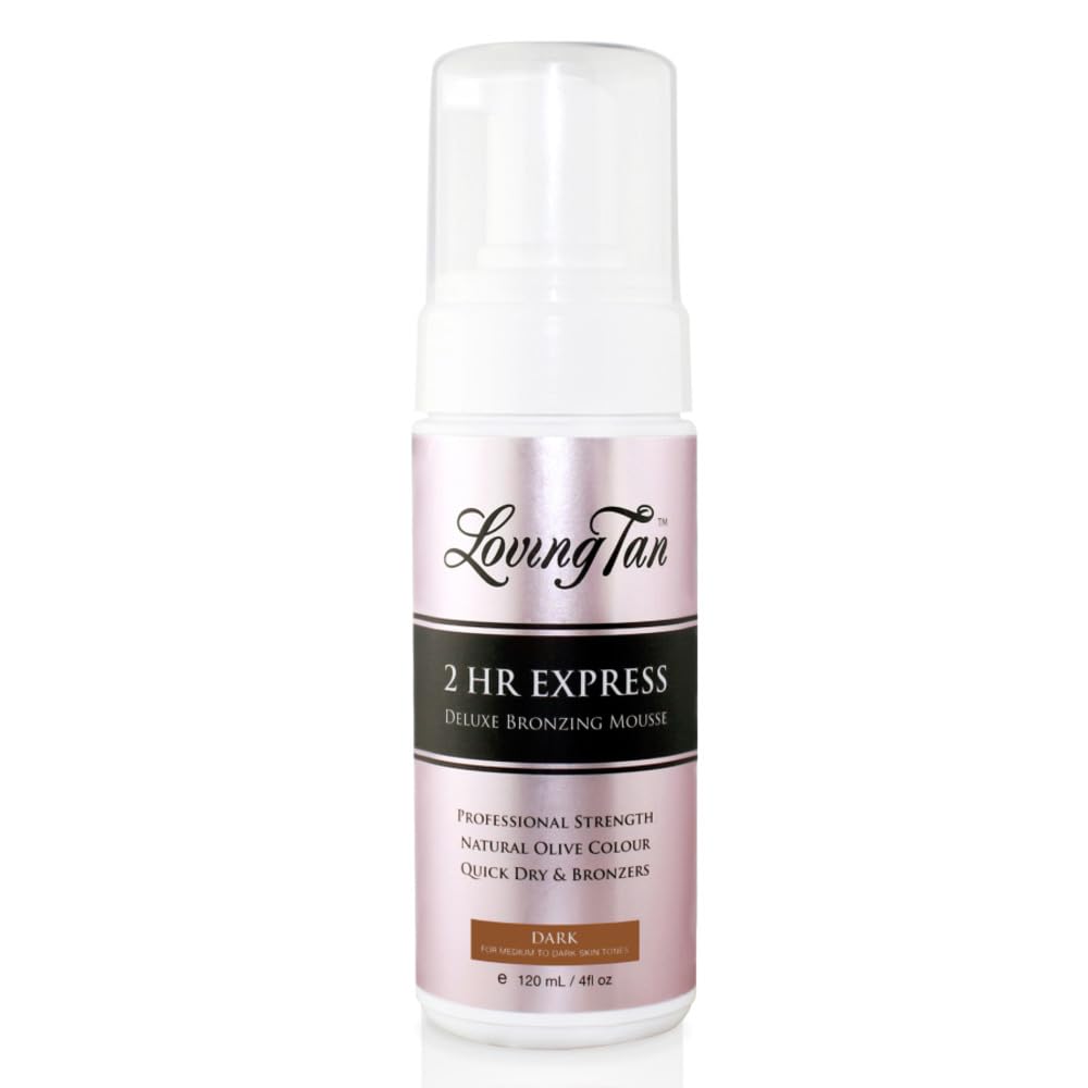 Loving Tan front packaging showing bottle and branding with quick-dry benefit