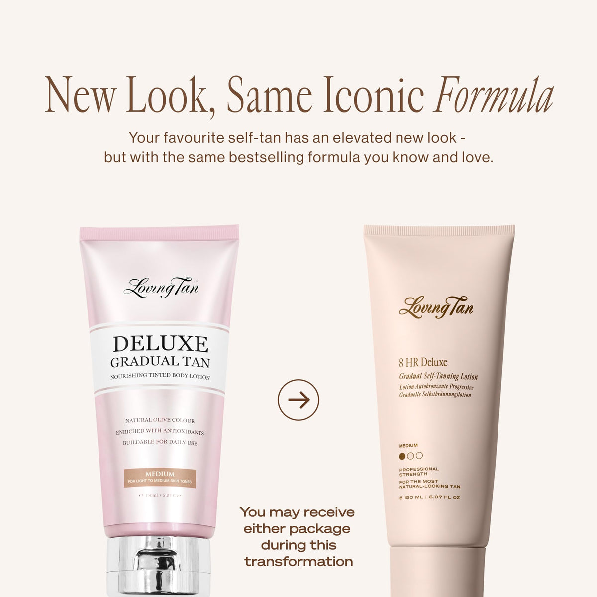 Loving Tan mousse pumped to show foam texture and quick-dry consistency benefit