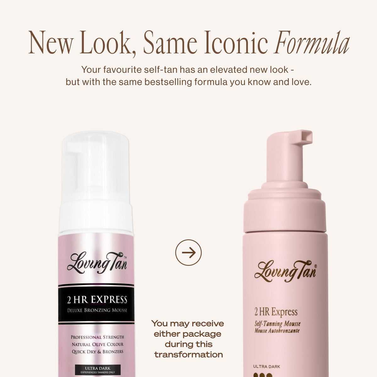Loving Tan mousse texture close-up demonstrating fast-drying, lightweight foam