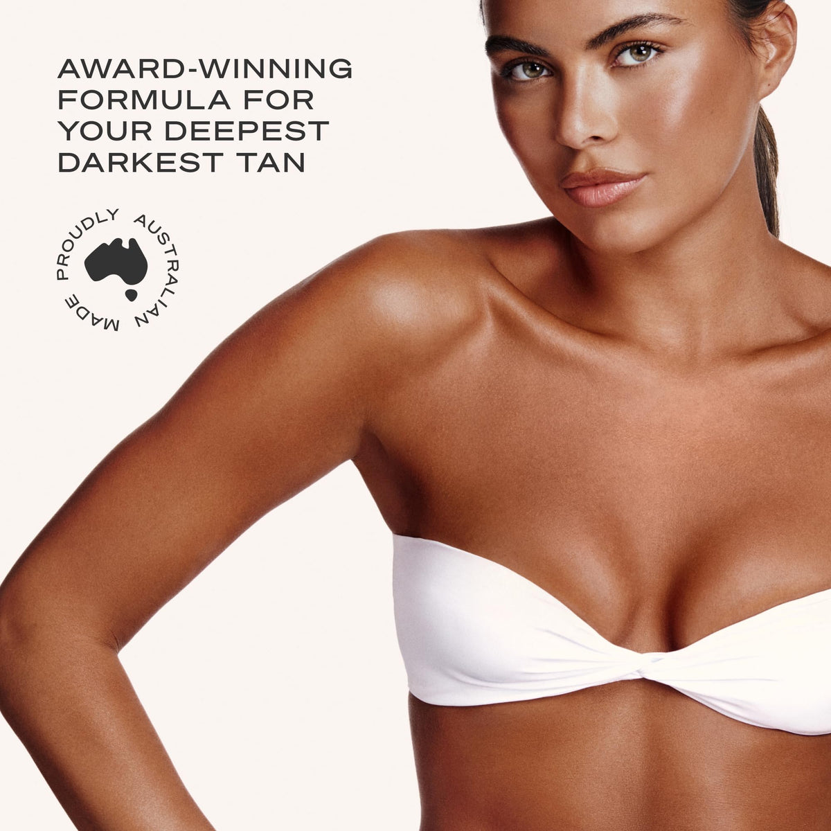 Before and after arms with Loving Tan, demonstrates deep natural-looking bronzed result