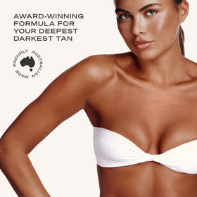 Before and after arms with Loving Tan, demonstrates deep natural-looking bronzed result
